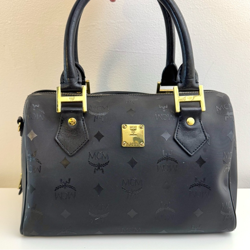 MCM Visetos Ella Boston Bag